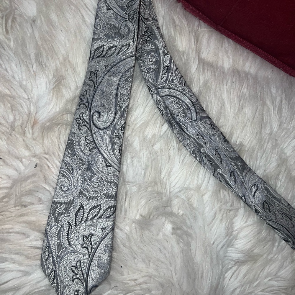 Express Gray Paisley Tie